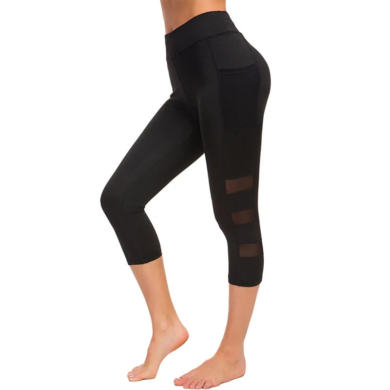 High Waist Seamless Dotted Hollow Out Sport Women Tights Yoga Pants Workout Activewear Gym Clothing Women'S Tights