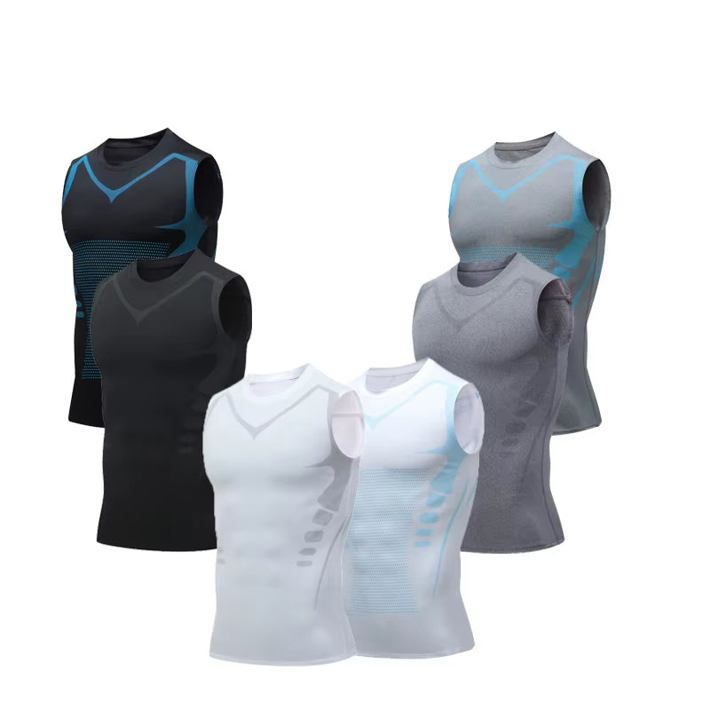 Summer Bodybuilding Tank Top Men Elastic Sleeveless Shirt Compression Gym T Shirt plus Size Basketball Vest Tops Gym Clothing
