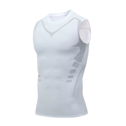 Summer Bodybuilding Tank Top Men Elastic Sleeveless Shirt Compression Gym T Shirt plus Size Basketball Vest Tops Gym Clothing