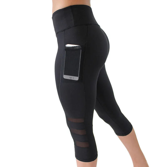 High Waist Seamless Dotted Hollow Out Sport Women Tights Yoga Pants Workout Activewear Gym Clothing Women'S Tights
