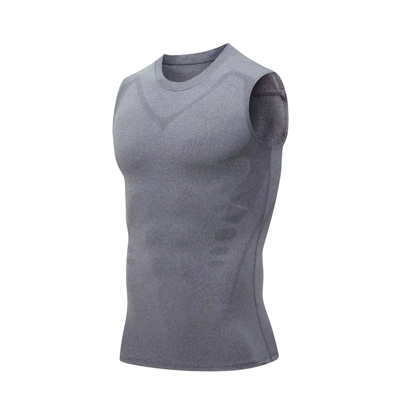 Summer Bodybuilding Tank Top Men Elastic Sleeveless Shirt Compression Gym T Shirt plus Size Basketball Vest Tops Gym Clothing