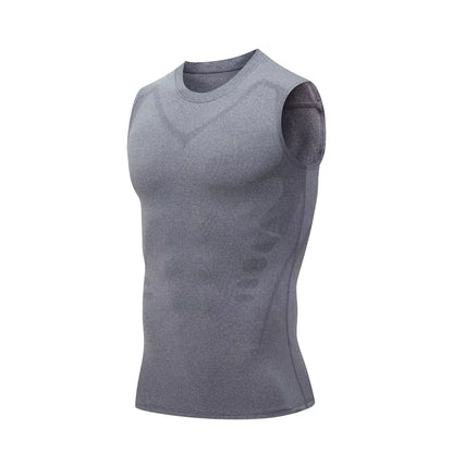 Summer Bodybuilding Tank Top Men Elastic Sleeveless Shirt Compression Gym T Shirt plus Size Basketball Vest Tops Gym Clothing