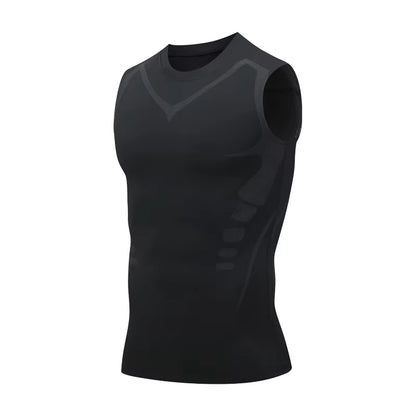 Summer Bodybuilding Tank Top Men Elastic Sleeveless Shirt Compression Gym T Shirt plus Size Basketball Vest Tops Gym Clothing